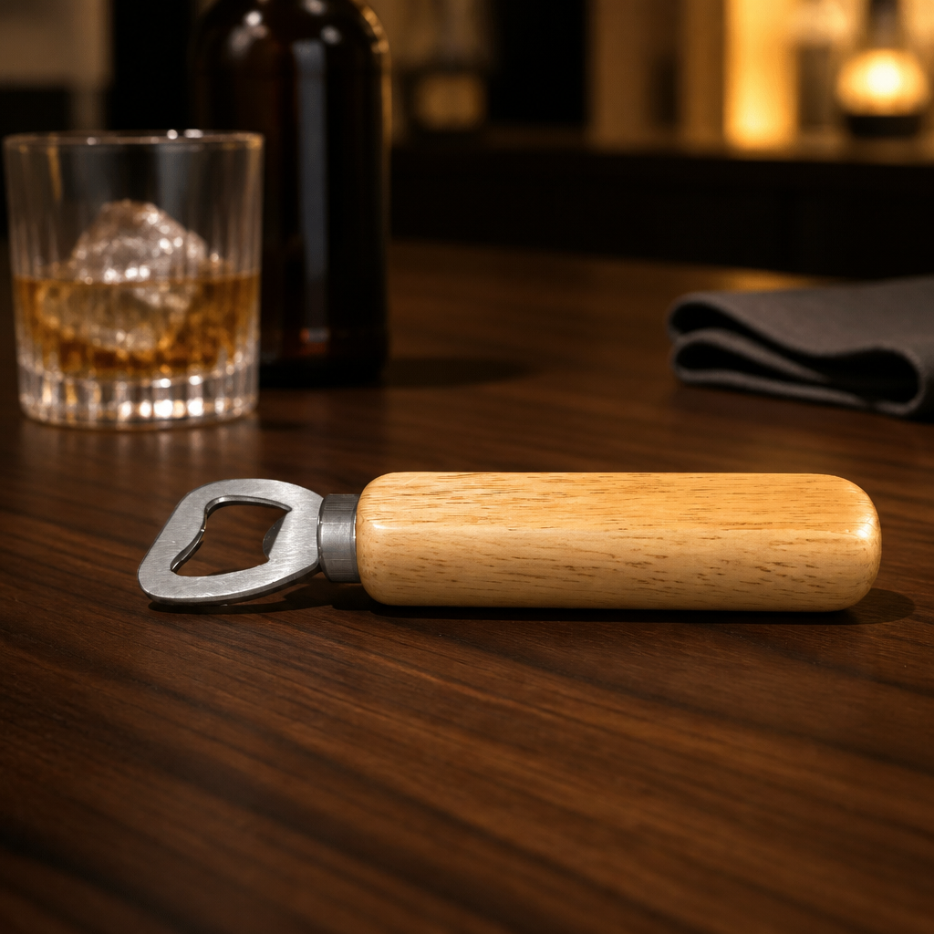 Personalized Engravable Wooden Handle Bottle Opener