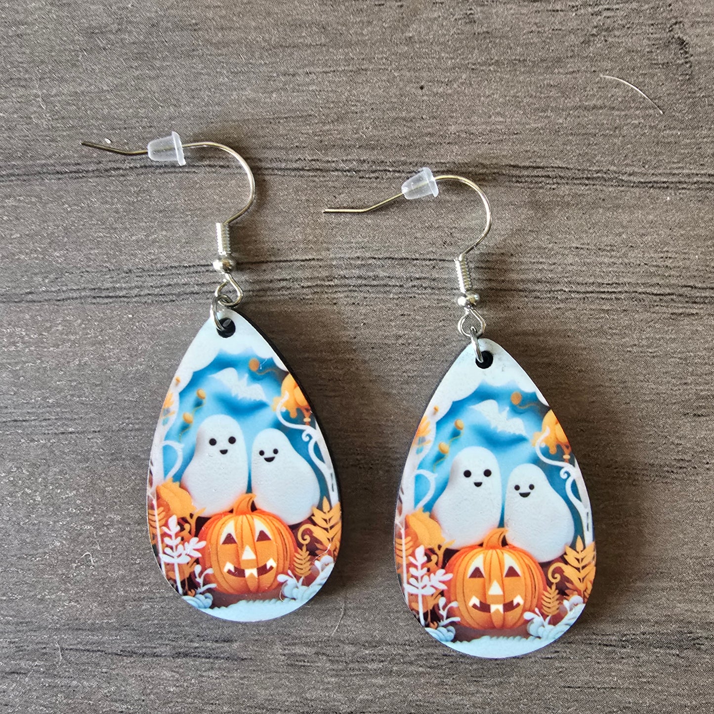 Ghost & Pumpkin Earrings