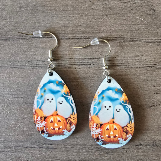 Ghost & Pumpkin Earrings