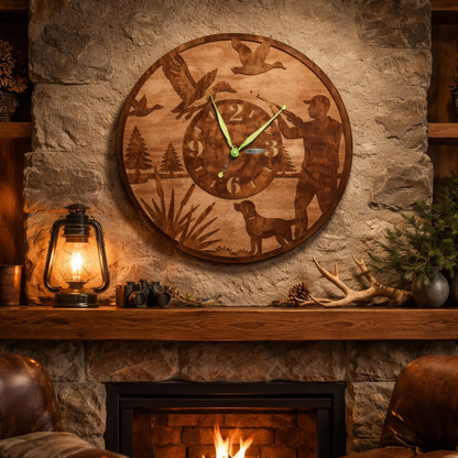 Wilderness Hunter Wall Clock