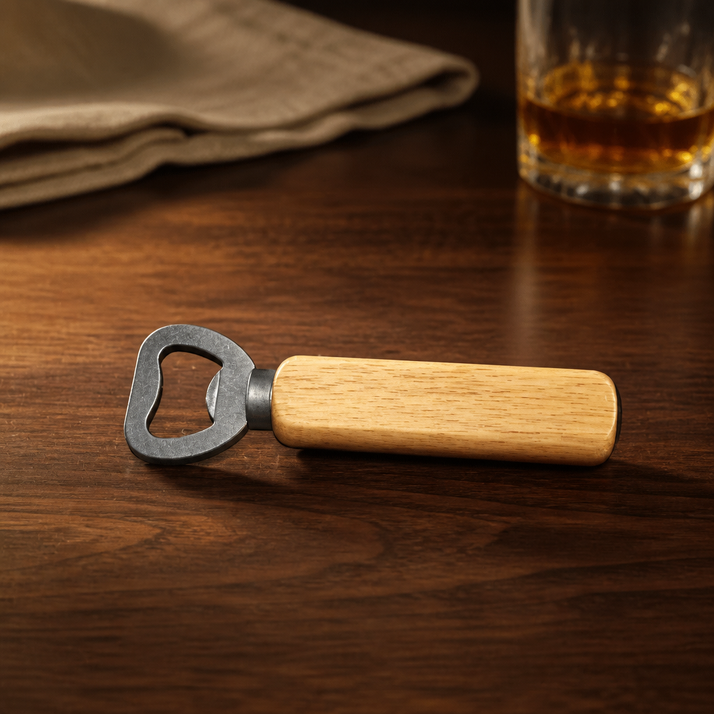 Personalized Engravable Wooden Handle Bottle Opener