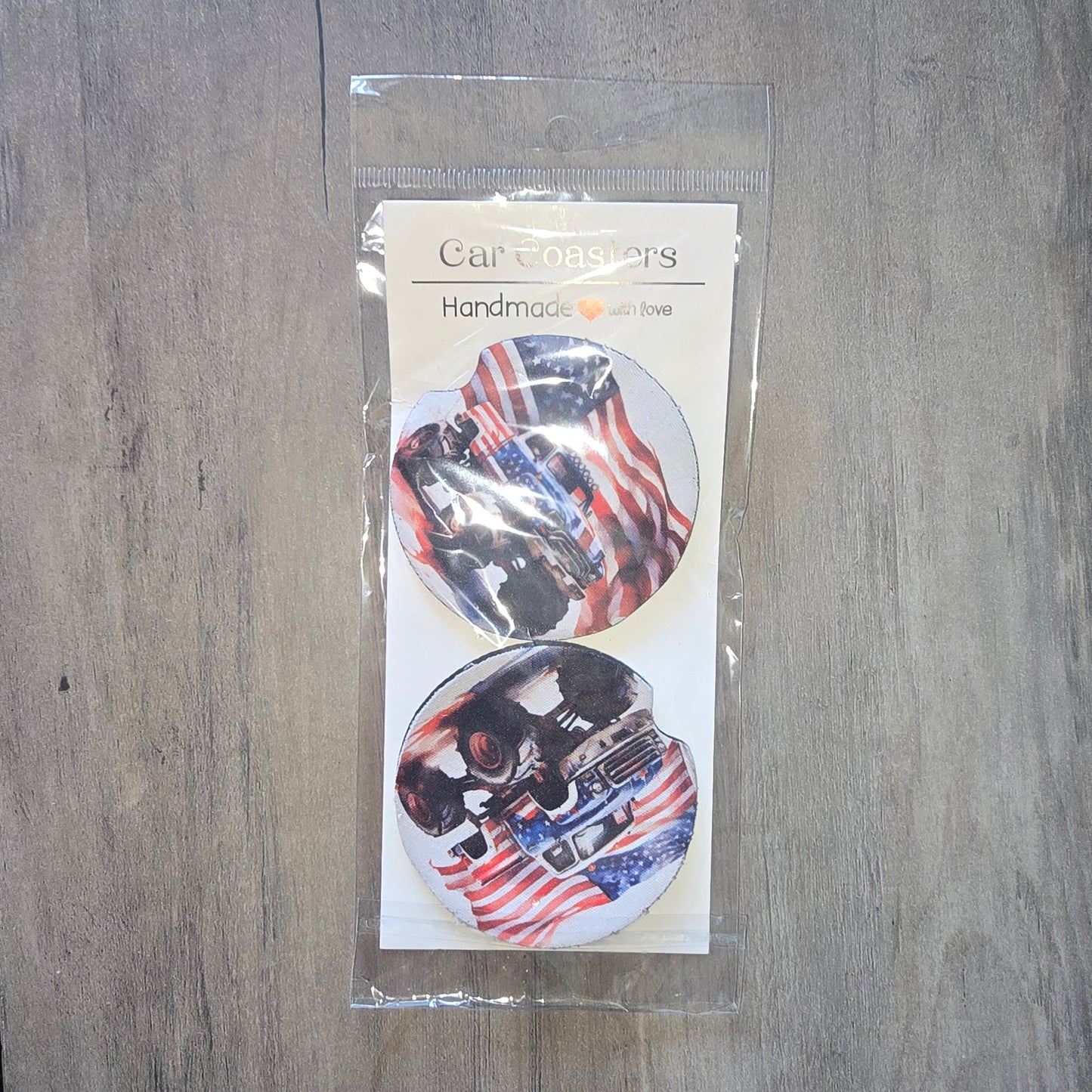 Patriotic Monster Truck Car Coasters