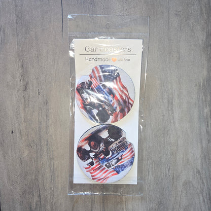 Patriotic Monster Truck Car Coasters