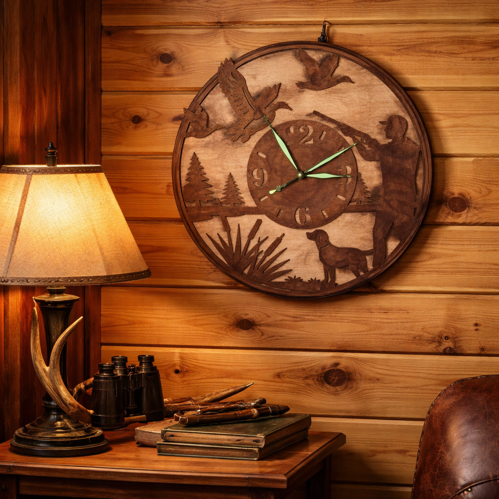 Wilderness Hunter Wall Clock