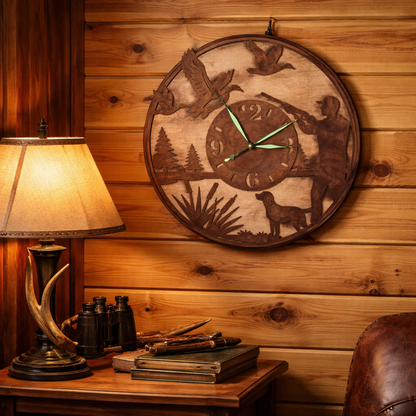 Wilderness Hunter Wall Clock