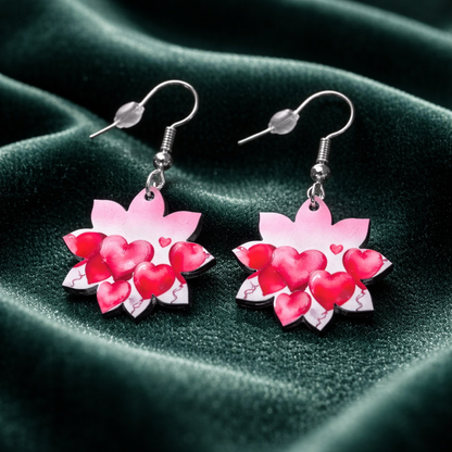 Sweetheart Petal Dangles