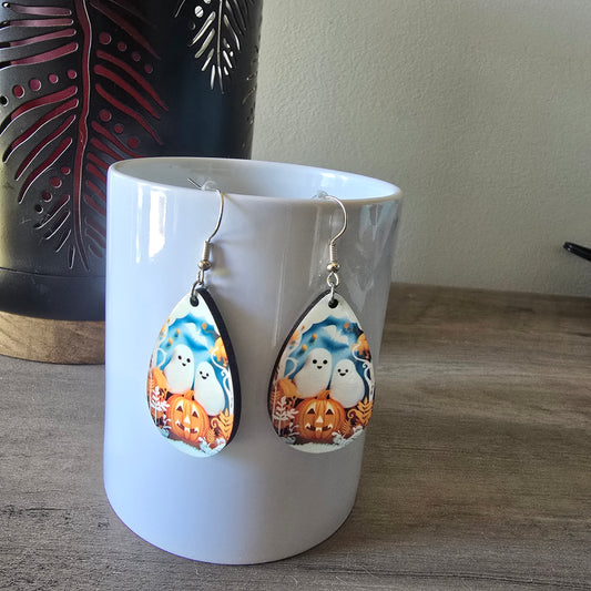 Ghost & Pumpkin Earrings